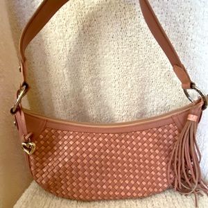 Brighton woven pink leather purse